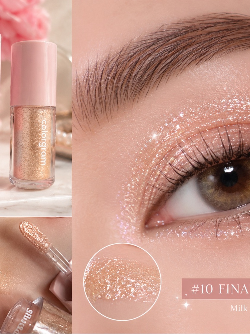 Colorgram Shimmer Liquid Eyeshadow - #10 FINA (Pink Champagne)